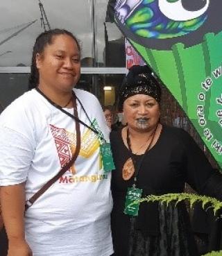 Charmaine Mclean-Whaanga (Mana Wahine Kaimahi Health Promoter) and Oha Hurinui from Wairoa