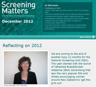 image of Screening Matters newsletter
