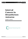 Image preview of Interval cancers in BreastScreen Aotearoa 2008-2009 resource