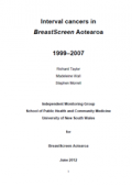 Image preview of Interval cancers in BreastScreen Aotearoa 1999-2007 resource