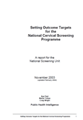 Image preview of Setting Outcome Targets for the National Cervical Screening Programme resource
