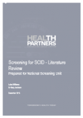 Image preview of Screening for Severe Combined Immune Deficiency – Literature Review resource